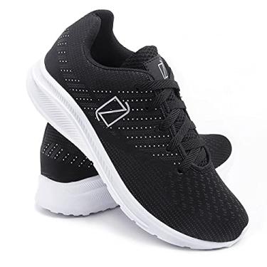 Imagem de Tenis Masculino Academia e Caminhada Ultra Leve - PretoBranco/40