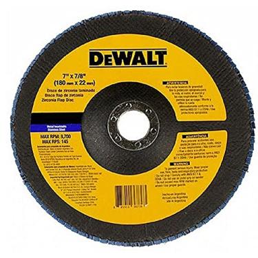 Imagem de DEWALT Disco Flap Fibra de 7 Pol. x 7/8 Pol. (177mm x 22mm) DW8322AR