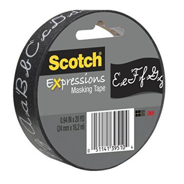 Imagem de Fita adesiva Scotch Expressions de 0,94 polegadas x 20 jardas, Alfabeto