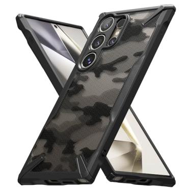 Imagem de Ringke Fusion-X [recortes precisos para lentes de câmera] compatível com Samsung Galaxy S24 Ultra Case 5G, amortecedor aumentado design militar capa protetora resistente à prova de choque - Camo preto