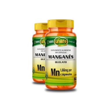 Imagem de Kit 2 Manganês Quelato MN 60 cápsulas Unilife