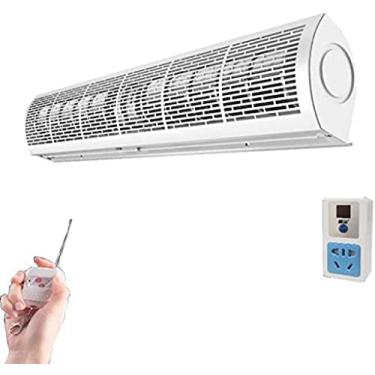 Imagem de Cortina de ar, cortina de ar para porta comercial, ajustável em 2 velocidades, baixo ruído, grande volume de ar, prevenção eficaz de mosquitos, vazamento de ar quente e frio, B, 90 cm/35,4 p