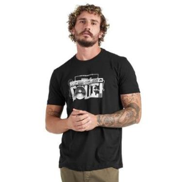 Imagem de Camiseta Colcci Masculina Slim Radio Box Preta-Masculino