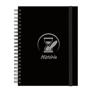 Imagem de Caderno Universitário Plus 12 Matérias Profissões História (Preto e Prata)