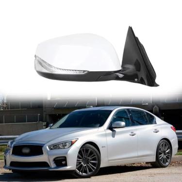 Imagem de Conjunto de espelho lateral do passageiro adequado para Infiniti Q50 2015 2016 2017 2018 Espelho lateral de substituição retrovisor de carro espelho retrovisor lateral ajuste elétrico, aquecimento,