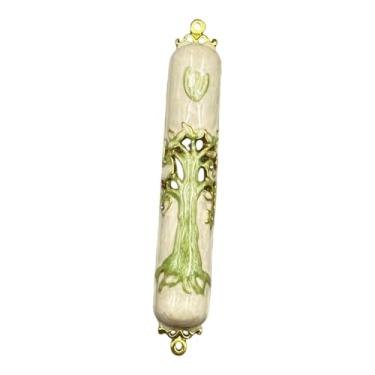 Imagem de Generic Porta mezuzah artesanato messiânico mezuzah presente de inauguração religioso decorativo fora fácil instalação casa arte da parede metal, estilo F