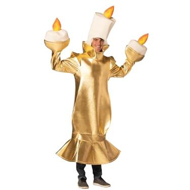 Imagem de Fantasia de candelabro vela feminina masculina brincar fantasia de cosplay para festa, tamanho único adulto