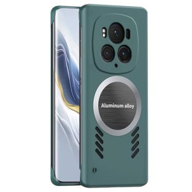 Imagem de LTLMYDAM Capa fina para Honor Magic 6 Pro/6, capa oca de dissipação de calor, proteção total da câmera, sem bordas, à prova de choque, verde, 6Pro