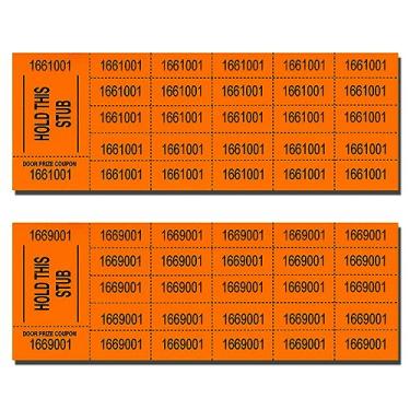 Imagem de Lancaster Bingo Company Auction Tickets - 1000 Sheets - Assorted Colors (Orange)