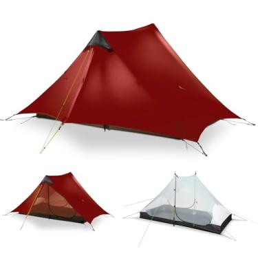 Imagem de Barraca LANSHAN 2 Pessoas, Ultraleve, Impermeável, 3 Estações - Vermelha para Camping e Trilha