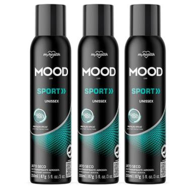 Imagem de Kit 3 Desodorante Sport Unissex Mood 150Ml - My Health - My Healty