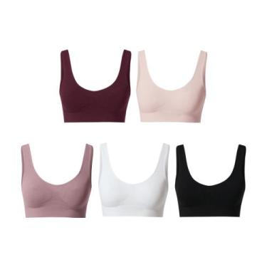 Imagem de 3 Top Sem Bojo Sem Costura Regata Microfibra Fitness She, Multicor, P