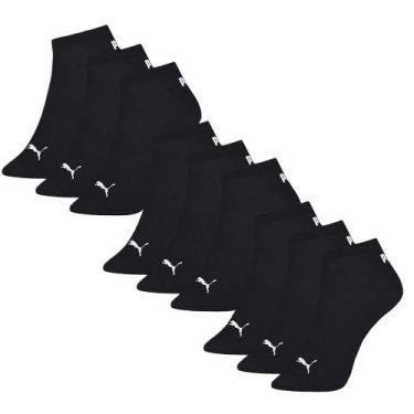 Imagem de 9 Pares De Meias Em Algodão Modelo Cano Curto Esportivas Sport Masculi