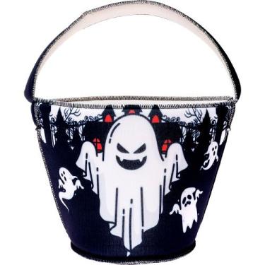 Imagem de Bolsa Sacola Estampada Halloween Doces e Enfeite Fantasminha - Toy Mas