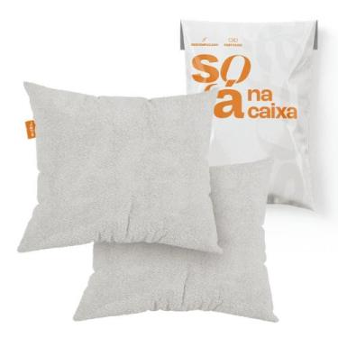 Imagem de Kit com 2 Almofadas em Bouclé com Estofamento em Fibra Siliconada - So