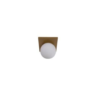 Imagem de Plafonier Plafon Bola Canopla Quadrada G9 Sobrepor - IDEALLUME, Dourad
