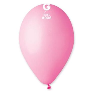 Imagem de Balão de Festa Látex Liso - Rose 006 - Gemar - Rizzo