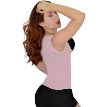 Imagem de Cinta Modeladora 16 Barbatanas Tecido Duplo Melhora Postura - Fanático