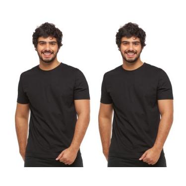 Imagem de Kit com 02 camisetas basicas - c4 - Wooks, Preto, GG
