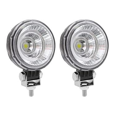 Imagem de YnGia 2 peças de holofotes de motocicleta COB LED luz de neblina branca super brilhante 12W luz de trabalho para carro off-road caminhão trator barco 4x4 ATV SUV UTV