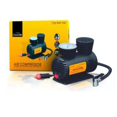 Imagem de Mini Compressor Ar 300psi 12v Pra Pneu Carro Moto Bicicleta Cor Preto 