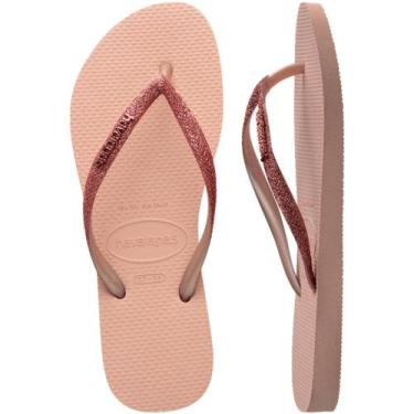Imagem de Chinelo Havaianas Slim Glitter II Coleção 2024/25, Rosa ballet, 35/36