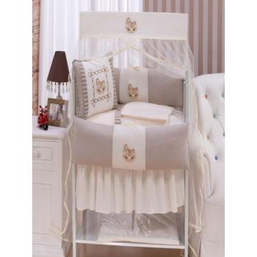 Imagem de Kit Mini Berço 10 Peças 100% Algodão Para Bebe Menino Menina - ENXOVAI