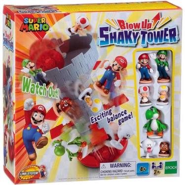 Imagem de Jogo Torre do Equilibrio Super Mario Shaky Tower com Bonecos - Epoch 7