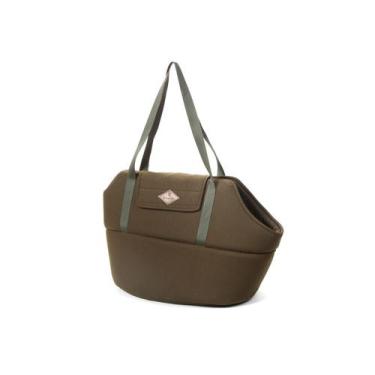 Imagem de Bolsa Lisboa para Cachorro e Gato Pet - Bichinho Chic, Verde, M