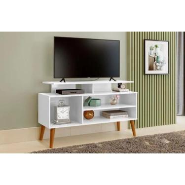 Imagem de Rack Branco P/ Tv 42 Polegadas Luxo Lyon - Carmolar