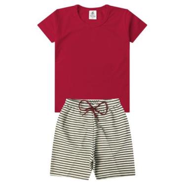 Imagem de Conjunto Infantil Verão Menino Básico - Bordô - Magia Baby, 10