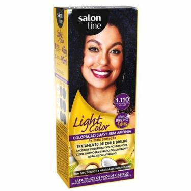 Imagem de Coloração Light Color Efeito Gloss Preto Azulado Intenso 1.110 - Salon