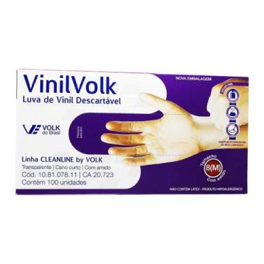 Imagem de Luva de Vinil Descartável Com Amido M 100 Unidades - Volk