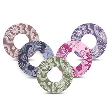 Imagem de ExpressionMed - Adesivo para Libre 2 e Lingo (pacote com 5) – Feito nos EUA, impermeável, suporte dividido, fita CGM (pacote com variedade de tranquilidade)