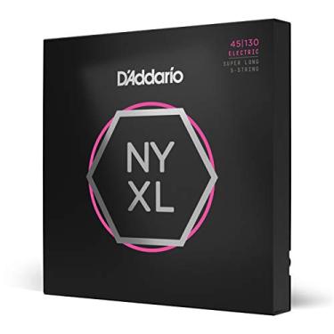 Imagem de D'Addario Cordas para baixo - NYXL Cordas para baixo - NYXL45130SL - Força incomparável, estabilidade de afinação, resposta aprimorada - para baixo de 5 cordas - 45-130 regular leve 5 cordas, escala