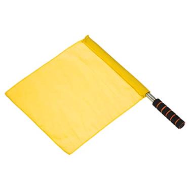 Imagem de PATIKIL Bandeira de árbitro, cabo de esponja de poste de aço inoxidável para futebol futebol pista e campo esportes linesman comando sinal manual, amarelo