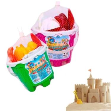 Imagem de Kit Baldinho de Praia – Diversão e Criatividade na Areia com Castelinho e Acessórios COR ALEATORIA!!!!