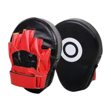 Imagem de Vaveren Almofada de boxe, acessórios de boxe, alvo de mão, almofada de perfuração, luvas de perfuração curvas para sanda, karatê, kickboxing, sparring, dojo