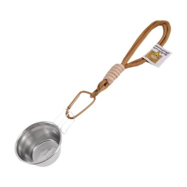 Imagem de kowaku Tigela de isca de pesca para acampamento, caixa de armazenamento de comida de peixe portátil reutilizável de aço inoxidável para pesca, acampamento, Cáqui