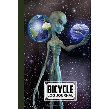 Imagem de Bicycle Log Journal: Alien Cover Cycling Journal and Training Notebook, Log Rides and Routes and Trails | 120 Pages, Size 6" x 9" | by Nils Beck
