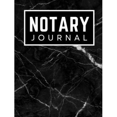 Imagem de Hardcover Notary Journal: 8.5x11 Large Notarial Logbook / With 200 Numbered Pages - Two Records Logs Per Page / 400 Records / Modern Black White ... Art / Ledger Book Gift For Signing Agents