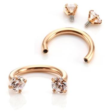 Imagem de Jovivi 2-5 peças de aço inoxidável 16G zircônia cúbica ferradura multifuncional lábio/nariz/mamilo/sobrancelha argola cativa barbell tragus cartilagem brincos 5/40.6 cm, Zircônia cúbica