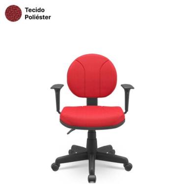 Imagem de Cadeira Executiva Operativa Poliéster Giratória c/ Braços Reguláveis -