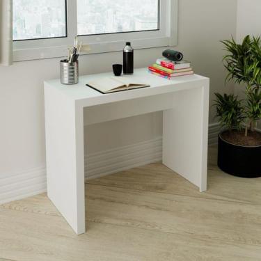 Imagem de Mesa Escrivaninha para Estudo 90x74cm ME4139 Branco - Tecno Mobili