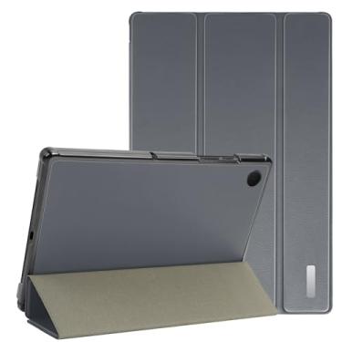Imagem de Capa fina para Galaxy Tab A8 26.7 cm 2022, capa com suporte de três dobras, leve, à prova de choque, capa traseira rígida à prova de choque com despertar/hibernar automática (2022 SM-X200 X205 X207),