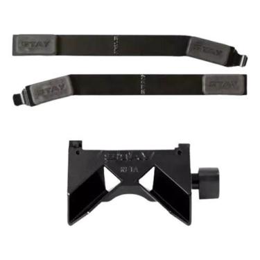 Imagem de Kit Para Suporte Stay Torre Longarina 29cm Curva + Base Reta, Preto