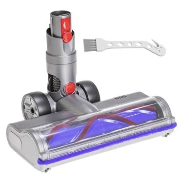Imagem de Cabeça de escova de rolo a vácuo compatível com Dyson V12 Slim Digital Slim Animal Absolute cabeça elétrica 4 LED rolo em forma de V para piso duro tapetes baixos