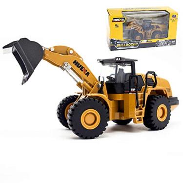 Imagem de Ailejia 1/50 Scale Diecast Articulated Mechanical Loader Bulldozer Alloy Models Construction Vehicle s Model Engineering Car Toy Mechanical Loader boy Gift (Mechanical Loader)