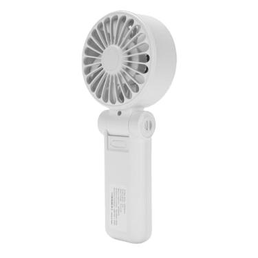 Imagem de Ventilador de Mão Dobrável, 5 Velocidades Ajustáveis ​​Fan de Bolso Recarregável Portátil para Viajar Cruise Beach Summer (WHITE)