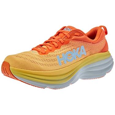 Imagem de HOKA Tênis de corrida masculino Bondi 8, Puffin S Bill Amarelo Âmbar, 43